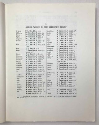 A Guide to the Zenon Archive. A. Chapters I-X: Lists and Surveys. B. Chapters XI-XXI: Indexes and Maps (complete set)