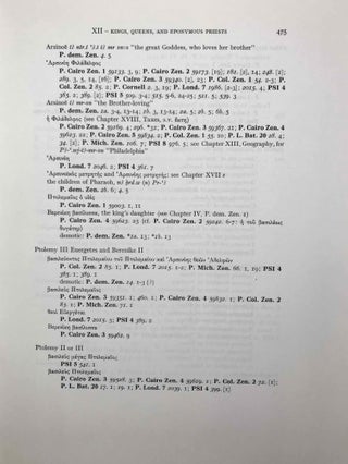 A Guide to the Zenon Archive. A. Chapters I-X: Lists and Surveys. B. Chapters XI-XXI: Indexes and Maps (complete set)