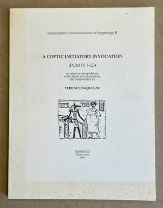 Item #M9248 A Coptic Initiatory Invocation: PGM IV 1-25. An Essay in Interpretaion, with Critical...[newline]M9248-00.jpeg