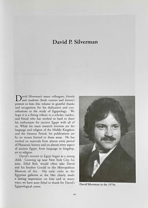 Millions of jubilees. Studies in honor of David P. Silverman. Vol. 1 & 2 (complete set)[newline]M9257a-08.jpeg
