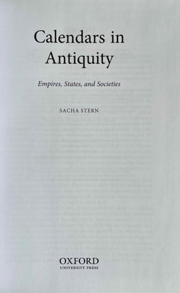 Calendars in antiquity. Empires, states, and societies.[newline]M9276-01.jpeg