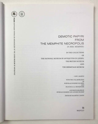 Demotic Papyri from the Memphite Necropolis In the Collections of the National Museum of Antiquities in Leiden, the British Museum and the Hermitage Museum. Vol. I: Text. Vol. II: Plates (complete set)[newline]M9290-03.jpeg