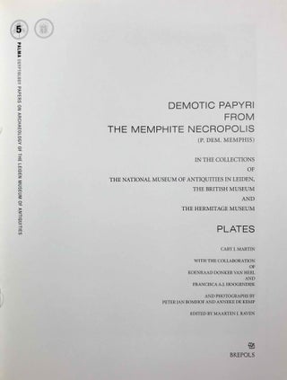 Demotic Papyri from the Memphite Necropolis In the Collections of the National Museum of Antiquities in Leiden, the British Museum and the Hermitage Museum. Vol. I: Text. Vol. II: Plates (complete set)[newline]M9290-14.jpeg