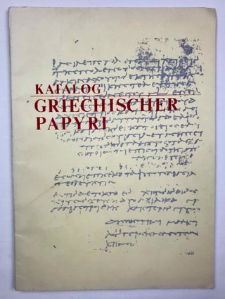 Item #M9296 Katalog griechischer Papyri. - FACKELMANN Michael[newline]M9296-00.jpeg