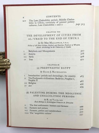 The Cambridge Ancient History. Vol. I,1: Prolegomena and Prehistory. Vol. I,2: Early history of the Middle East. Vol. II,1: The Middle East and the Aegean Region c. 1800-1380 B.C. Vol. II,2: History of the Middle East and the Aegean Region (1380-1000 B.C.). 4 volumes.[newline]M9299-09.jpeg