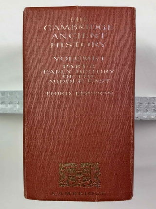 The Cambridge Ancient History. Vol. I,1: Prolegomena and Prehistory. Vol. I,2: Early history of the Middle East. Vol. II,1: The Middle East and the Aegean Region c. 1800-1380 B.C. Vol. II,2: History of the Middle East and the Aegean Region (1380-1000 B.C.). 4 volumes.[newline]M9299-18.jpeg