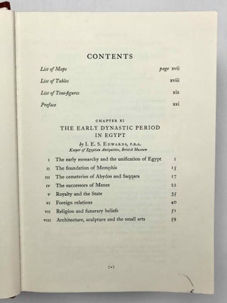The Cambridge Ancient History. Vol. I,1: Prolegomena and Prehistory. Vol. I,2: Early history of the Middle East. Vol. II,1: The Middle East and the Aegean Region c. 1800-1380 B.C. Vol. II,2: History of the Middle East and the Aegean Region (1380-1000 B.C.). 4 volumes.[newline]M9299-21.jpeg