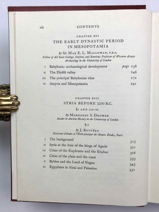 The Cambridge Ancient History. Vol. I,1: Prolegomena and Prehistory. Vol. I,2: Early history of the Middle East. Vol. II,1: The Middle East and the Aegean Region c. 1800-1380 B.C. Vol. II,2: History of the Middle East and the Aegean Region (1380-1000 B.C.). 4 volumes.[newline]M9299-24.jpeg