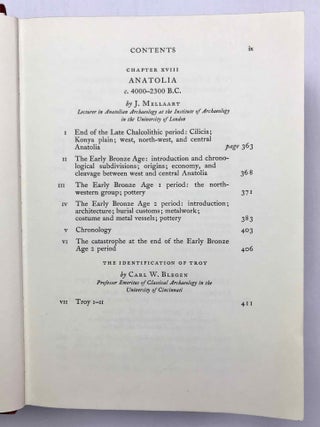 The Cambridge Ancient History. Vol. I,1: Prolegomena and Prehistory. Vol. I,2: Early history of the Middle East. Vol. II,1: The Middle East and the Aegean Region c. 1800-1380 B.C. Vol. II,2: History of the Middle East and the Aegean Region (1380-1000 B.C.). 4 volumes.[newline]M9299-25.jpeg