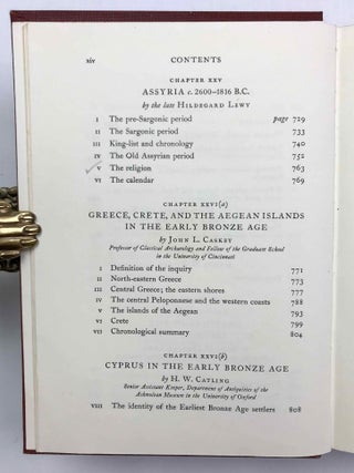 The Cambridge Ancient History. Vol. I,1: Prolegomena and Prehistory. Vol. I,2: Early history of the Middle East. Vol. II,1: The Middle East and the Aegean Region c. 1800-1380 B.C. Vol. II,2: History of the Middle East and the Aegean Region (1380-1000 B.C.). 4 volumes.[newline]M9299-30.jpeg