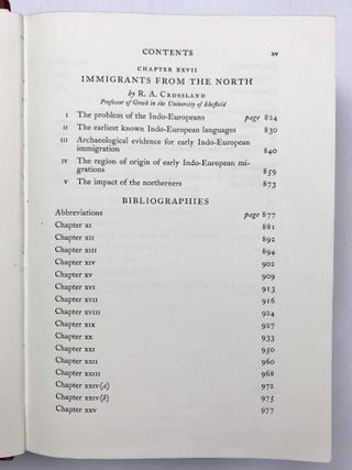 The Cambridge Ancient History. Vol. I,1: Prolegomena and Prehistory. Vol. I,2: Early history of the Middle East. Vol. II,1: The Middle East and the Aegean Region c. 1800-1380 B.C. Vol. II,2: History of the Middle East and the Aegean Region (1380-1000 B.C.). 4 volumes.[newline]M9299-31.jpeg