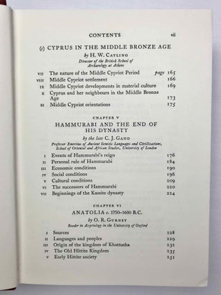 The Cambridge Ancient History. Vol. I,1: Prolegomena and Prehistory. Vol. I,2: Early history of the Middle East. Vol. II,1: The Middle East and the Aegean Region c. 1800-1380 B.C. Vol. II,2: History of the Middle East and the Aegean Region (1380-1000 B.C.). 4 volumes.[newline]M9299-44.jpeg
