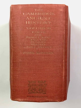 The Cambridge Ancient History. Vol. I,1: Prolegomena and Prehistory. Vol. I,2: Early history of the Middle East. Vol. II,1: The Middle East and the Aegean Region c. 1800-1380 B.C. Vol. II,2: History of the Middle East and the Aegean Region (1380-1000 B.C.). 4 volumes.[newline]M9299-56.jpeg
