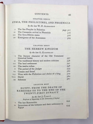 The Cambridge Ancient History. Vol. I,1: Prolegomena and Prehistory. Vol. I,2: Early history of the Middle East. Vol. II,1: The Middle East and the Aegean Region c. 1800-1380 B.C. Vol. II,2: History of the Middle East and the Aegean Region (1380-1000 B.C.). 4 volumes.[newline]M9299-67.jpeg