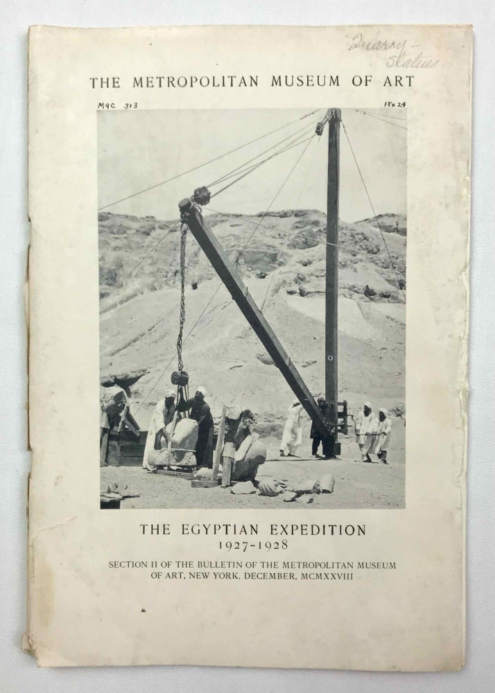 Item #M9309 MMA (Metropolitan Museum of Art) Egyptian Expedition bulletin 1927-1928. AAE - Journal - Single issue.[newline]M9309-00.jpeg