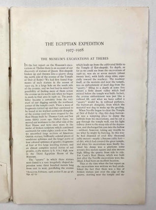 MMA (Metropolitan Museum of Art) Egyptian Expedition bulletin 1927-1928[newline]M9309-01.jpeg