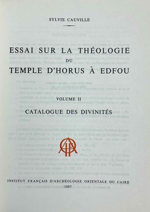 Essai sur la théologie du temple d'Horus à Edfou. Tomes I & II (complete set)[newline]M9313-16.jpeg