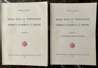 Item #M9313t Essai sur la théologie du temple d'Horus à Edfou. Tomes I & II (complete...