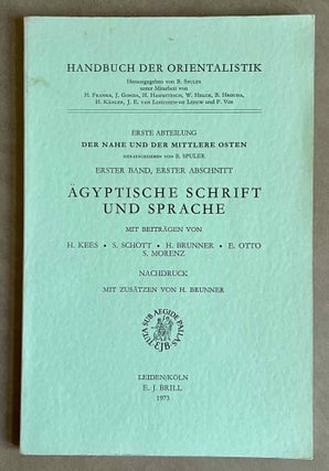 Item #M9327 Handbuch der Orientalistik, Erster Band. 1. Abschnitt: Ägyptische Schrift und...[newline]M9327-00.jpeg