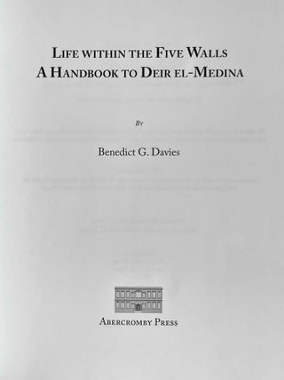 Life Within the Five Walls. A Handbook to Deir el-Medina.[newline]M9329b-01.jpeg