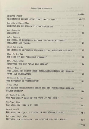 Form und Mass. Beiträge zur Literatur, Sprache und Kunst des alten Ägypten. Festschrift für Gerhard Fecht zum 65. Geburtstag am 06. Februar 1987.
