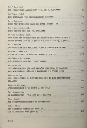 Form und Mass. Beiträge zur Literatur, Sprache und Kunst des alten Ägypten. Festschrift für Gerhard Fecht zum 65. Geburtstag am 06. Februar 1987.