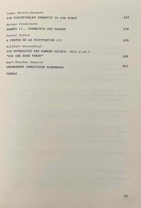 Form und Mass. Beiträge zur Literatur, Sprache und Kunst des alten Ägypten. Festschrift für Gerhard Fecht zum 65. Geburtstag am 06. Februar 1987.