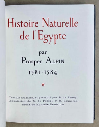Histoire naturelle de l'Egypte. 1581-1584. 2 volumes (complete set)[newline]M9336-03.jpeg
