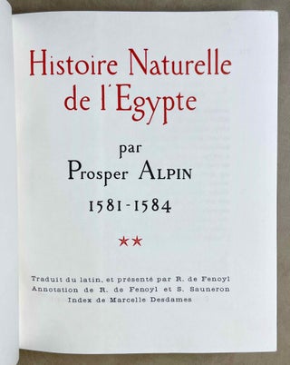 Histoire naturelle de l'Egypte. 1581-1584. 2 volumes (complete set)[newline]M9336-07.jpeg