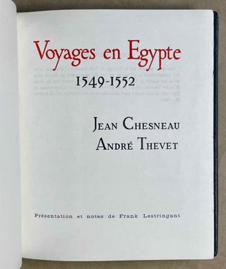 Voyages en Egypte des années 1549-1552. Jean Chesneau - André Thevet.[newline]M9338-03.jpeg
