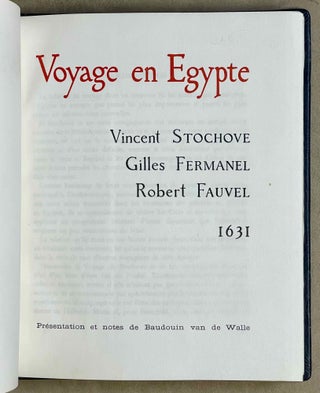 Voyage en Egypte. 1631.