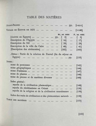 Voyage en Egypte. 1631.