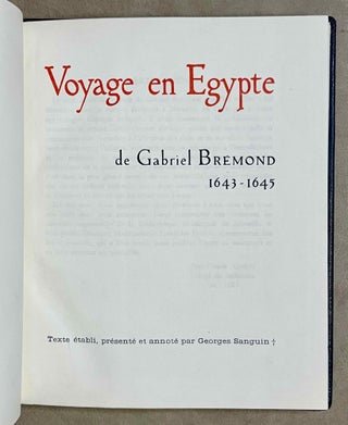 Voyage en Egypte de Gabriel Brémond. 1643-1645.[newline]M9343-03.jpeg