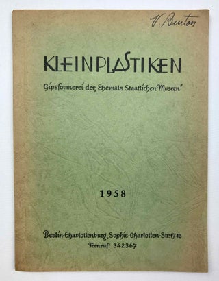 Item #M9358 Kleinplastiken. Gipsformerei der "ehemals Staatlichen Museen". Preisliste...