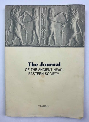 Item #M9359 The Journal of the Ancient Near Eastern Society. Volume 21. 1992. AAE - Journal -...[newline]M9359-00.jpeg
