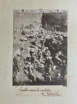 Fouilles de Karnack (sic). Emile Guimet's photo albums of Georges Legrain's photographs on the discovery of the "cachette" of Karnak.