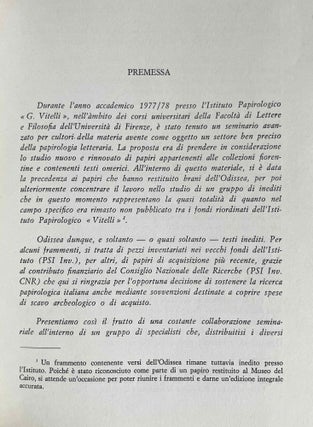 Papiri dell'Odissea. Seminario papirologico 1977-78.