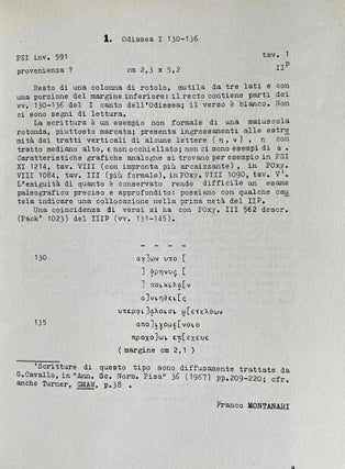 Papiri dell'Odissea. Seminario papirologico 1977-78.