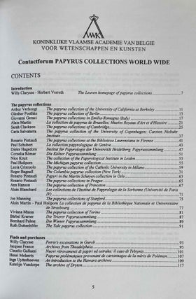 Papyrus collections world wide. 9-10 March 2000 (Brussels - Leuven).[newline]M9376-02.jpeg
