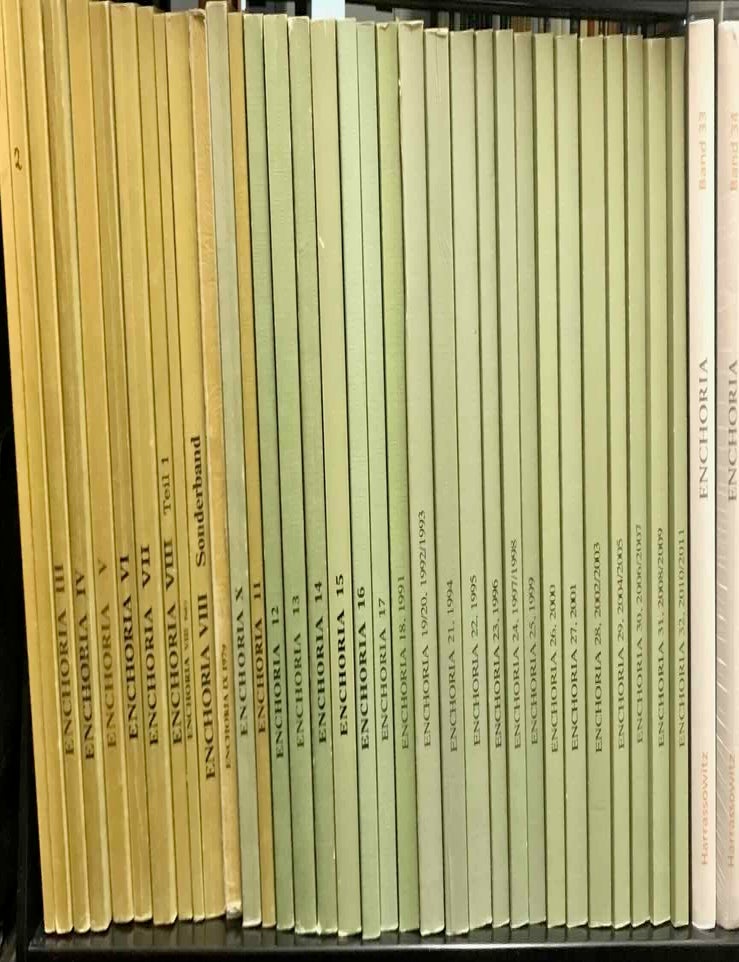 Item #M9381a Enchoria. Zeitschrift f&uuml;r Demotistik und Koptologie. Band 1 - 34 (complete set). AAE - Journal - Set.[newline]M9381a-00.jpeg