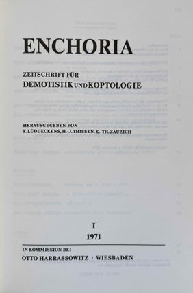 Enchoria. Zeitschrift für Demotistik und Koptologie. Band 1 (1971) to 31 (2008-2009) (complete run).