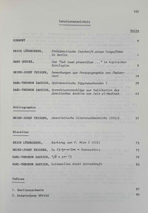 Enchoria. Zeitschrift für Demotistik und Koptologie. Band 1 (1971) to 31 (2008-2009) (complete run).