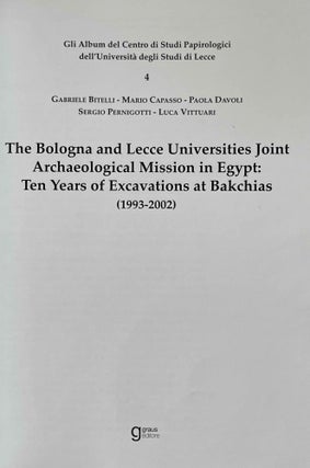 The Bologna and Lecce universities joint archaeological mission in Egypt. Ten years of excavations at Bakchias (1993-2002).[newline]M9388-01.jpeg