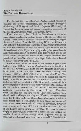 The Bologna and Lecce universities joint archaeological mission in Egypt. Ten years of excavations at Bakchias (1993-2002).[newline]M9388-02.jpeg