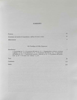 Papiri dell'Università degli Studi di Milano - VIII. Posidippo di Pella. Epigrammi. (P.Mil. Vogl. VIII 309). Testo & Tavole (complete set)[newline]M9392-02.jpeg