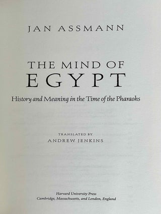 The mind of Egypt. History and meaning in the time of the pharaohs.[newline]M9403-01.jpeg