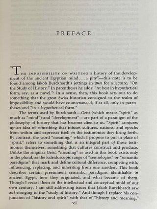 The mind of Egypt. History and meaning in the time of the pharaohs.[newline]M9403-04.jpeg