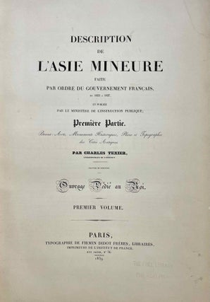 Description de l'Asie Mineure faite par ordre du Governement François de 1833 a 1837. 3 volumes (complete set)[newline]M9406-0004.jpeg