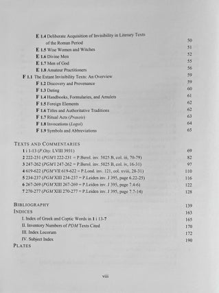 In Pursuit of Invisibility. Ritual Texts from Late Roman Egypt.