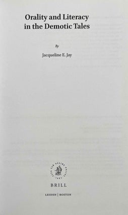 Orality and Literacy in the Demotic Tales